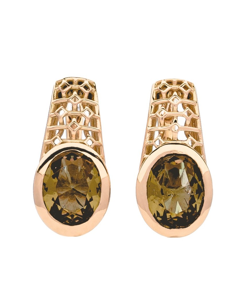 Auksiniai auskarai su sultanitais - Auksiniai auskarai - Goldinga