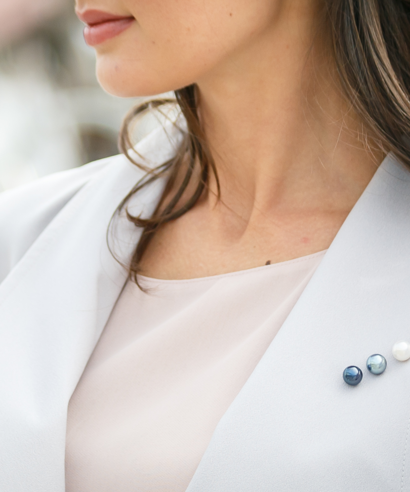 Sterling silver  brooch with pearl