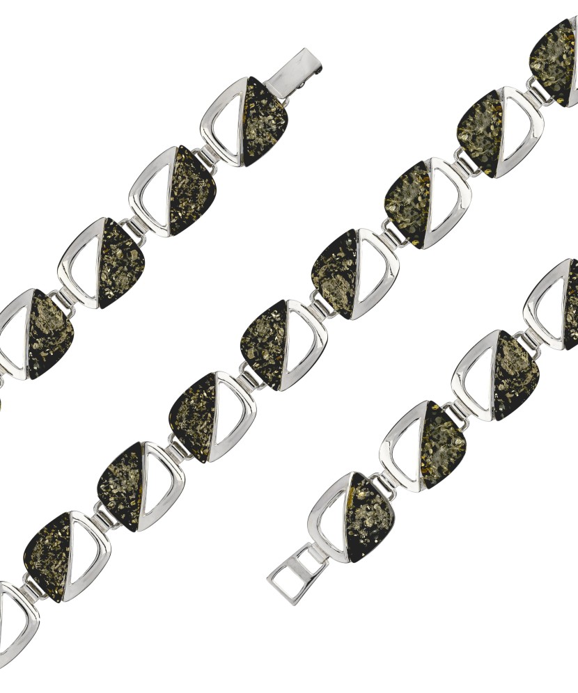 Sterling Silver bracelet with amber