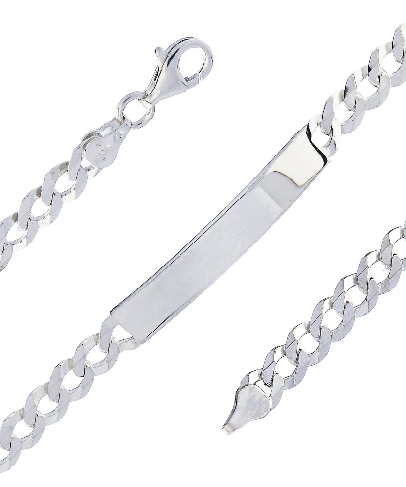 Sterling Silver bracelet with plate "Curb"