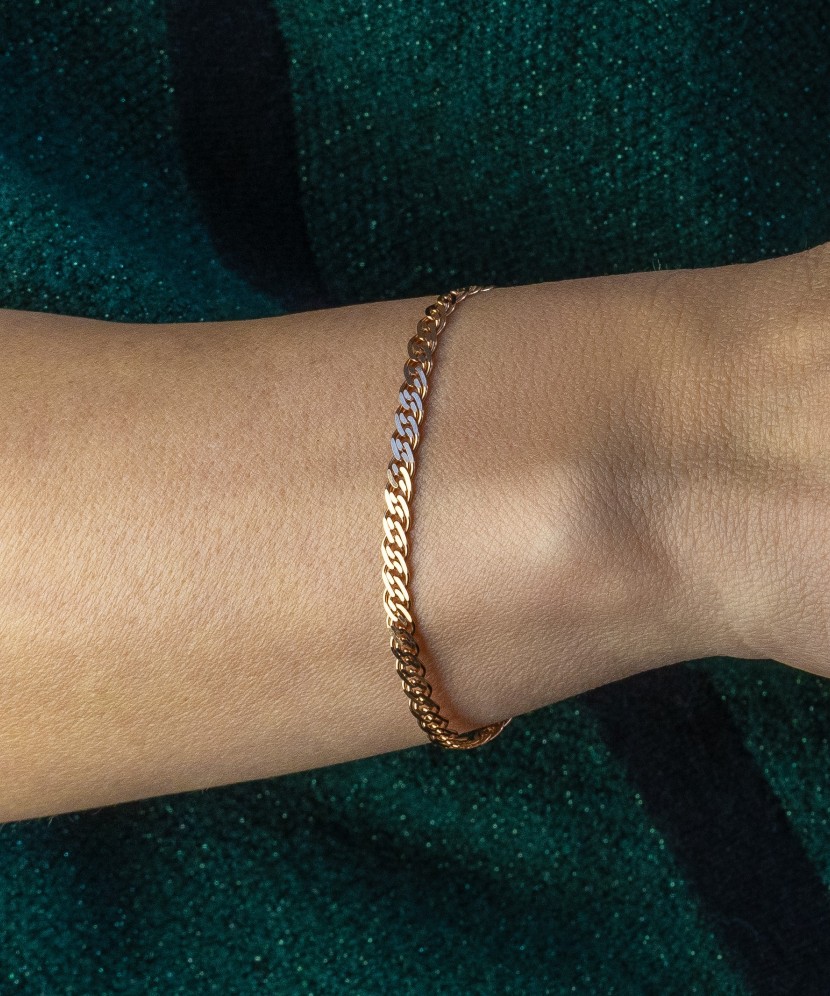 Solid gold bracelet "Mona Liza" 4.5mm