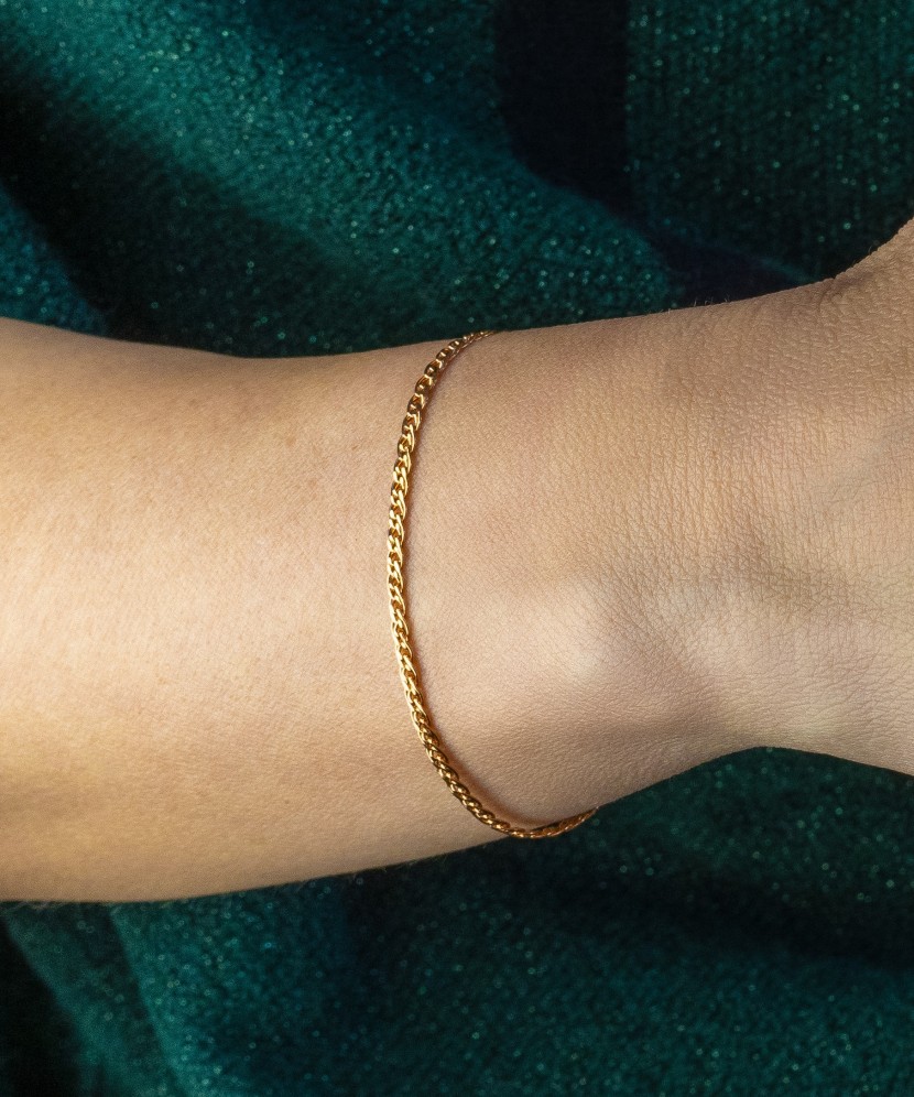 Gold bracelet "Mona Liza" 3mm