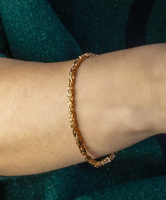 Gold bracelet "Royal python" 3.4mm