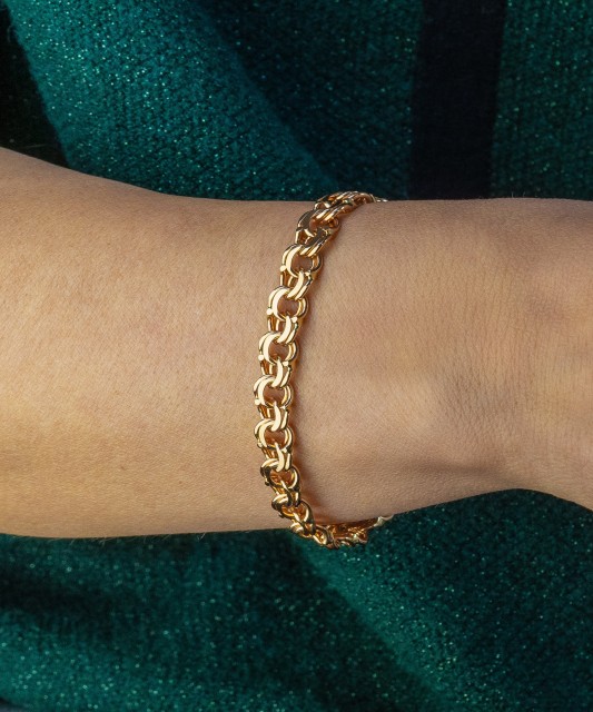 Solid gold bracelet "Bismark" 8.7mm