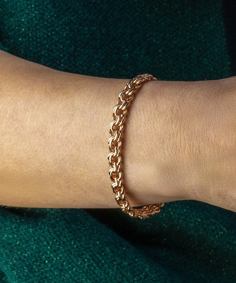 Gold bracelet "Bismark" 9.1mm