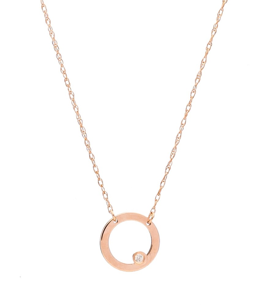 Gold chain with zirconium pendant