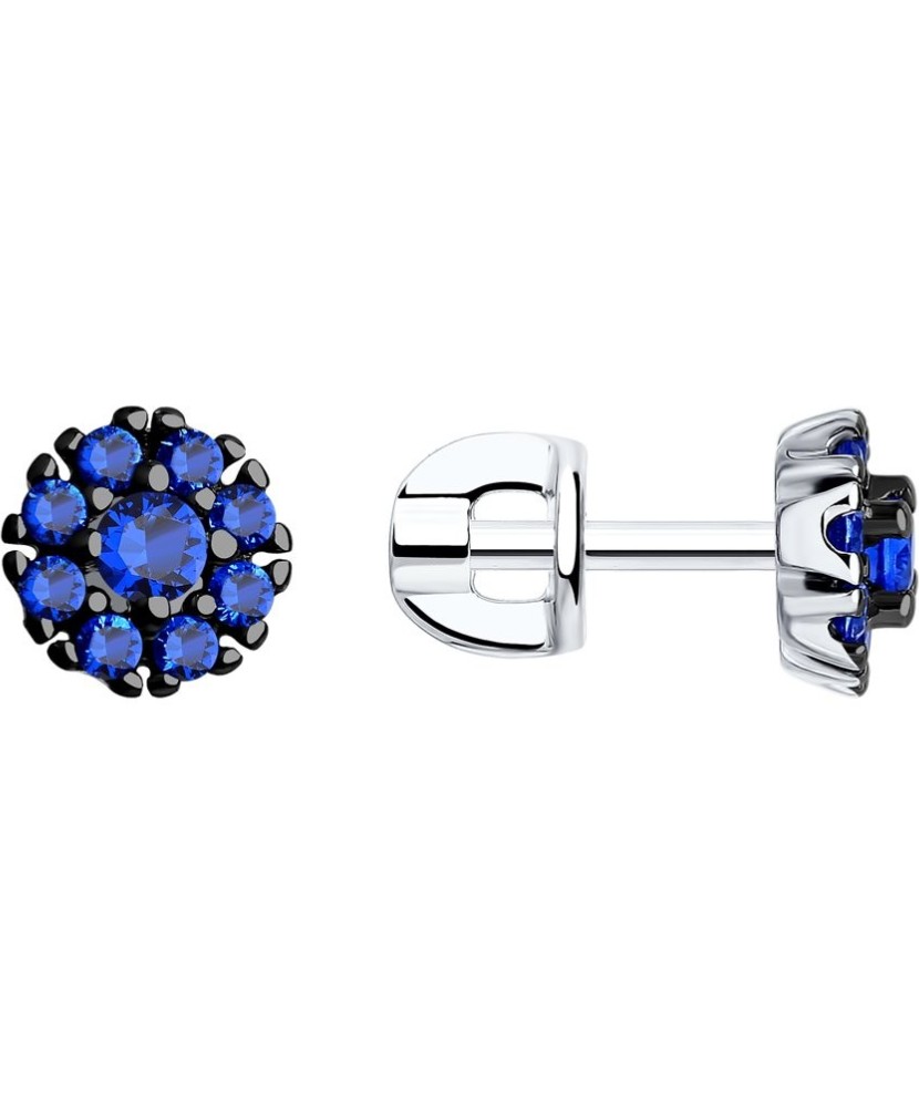 Sterling silver earrings with zircons