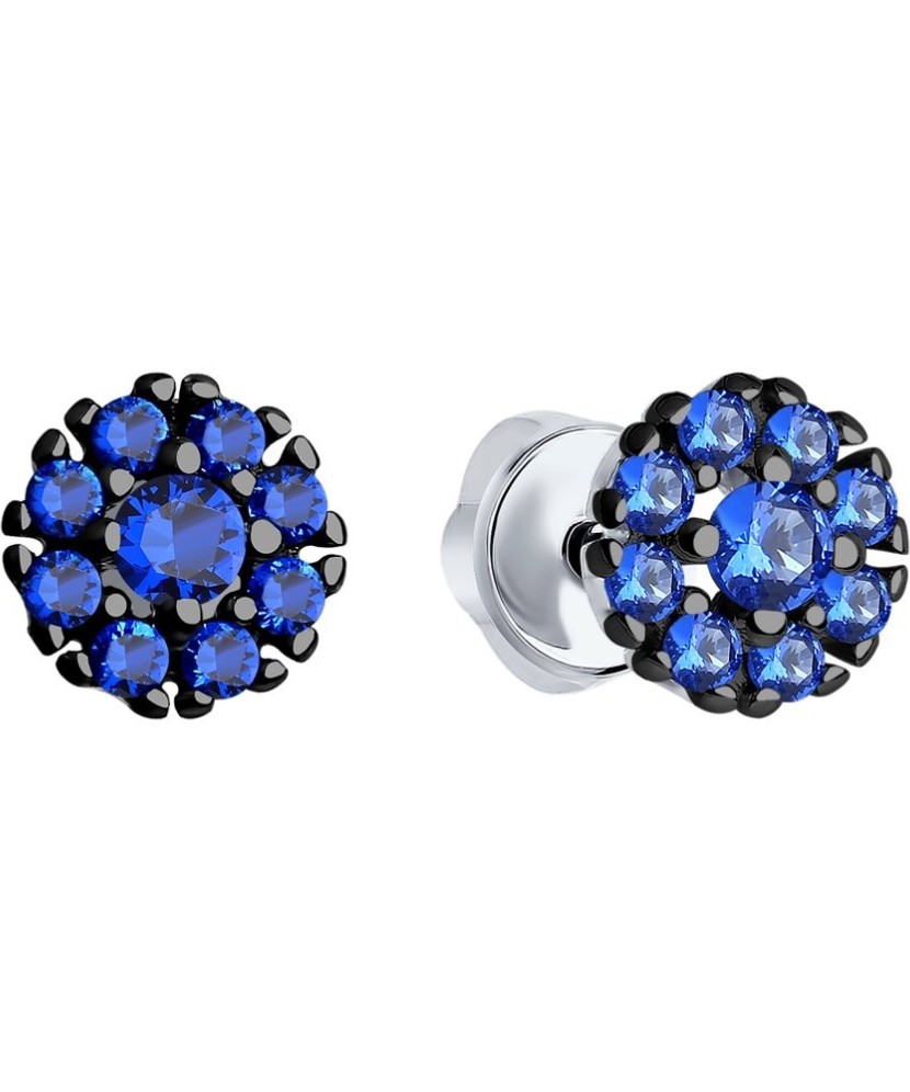 Sterling silver earrings with zircons