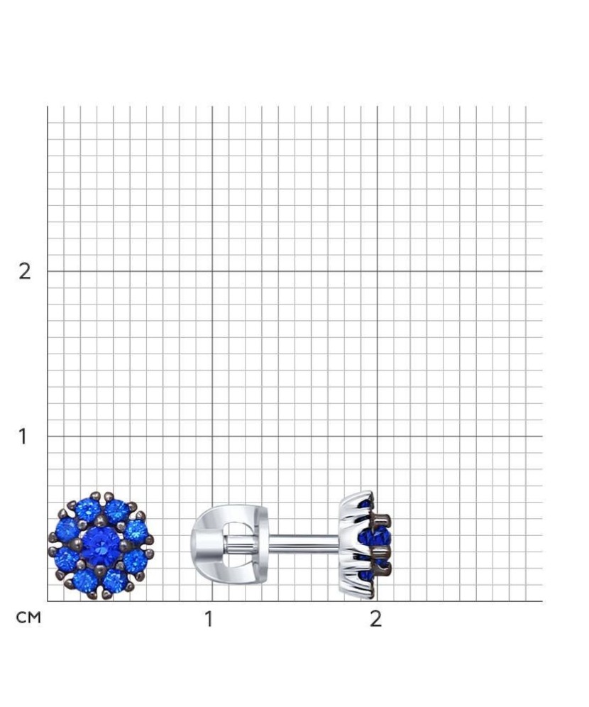 Sidabriniai auskarai su cirkoniais - Sidabriniai auskarai - Goldinga