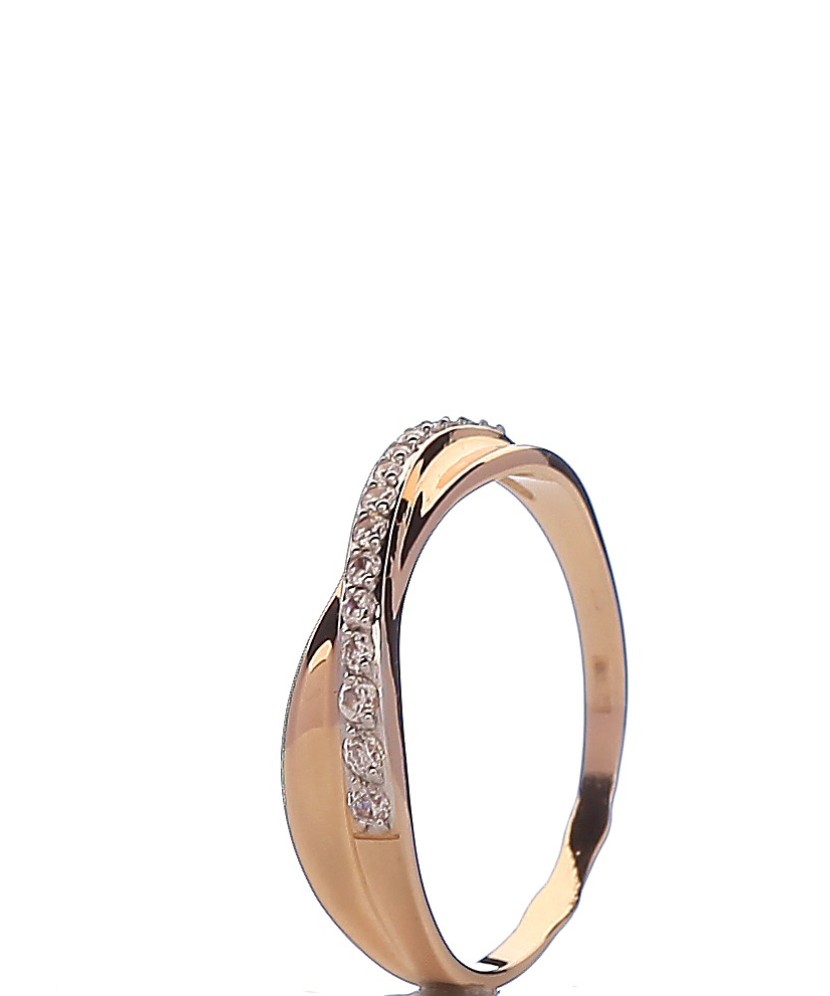 Auksinis žiedas su cirkoniais - Auksiniai žiedai - Goldinga