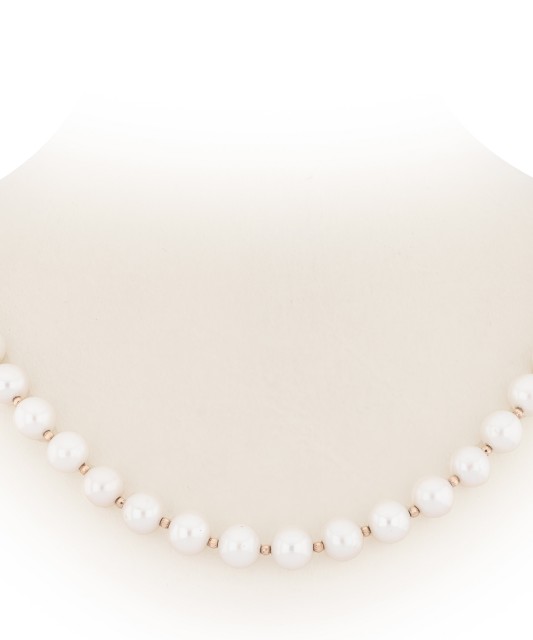 Pearl necklaces with gold 8mm