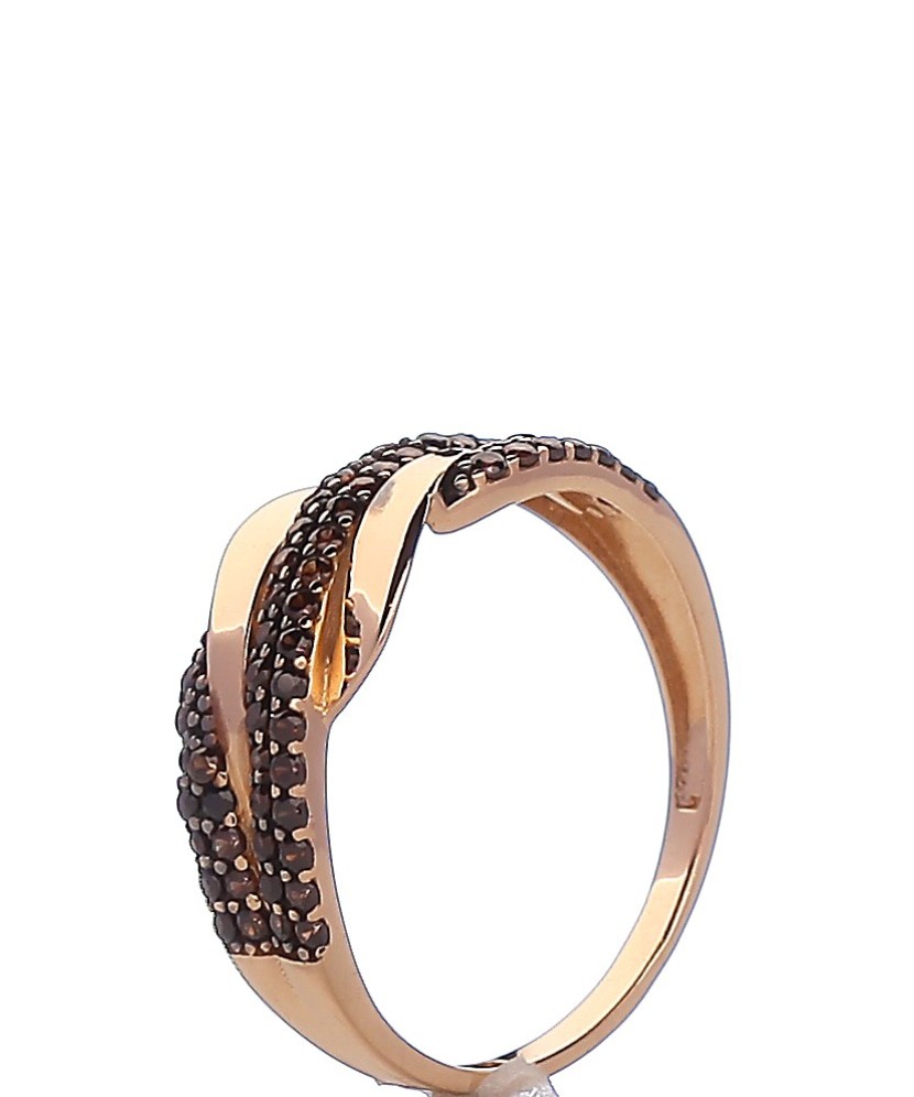 Gold ring with zircons