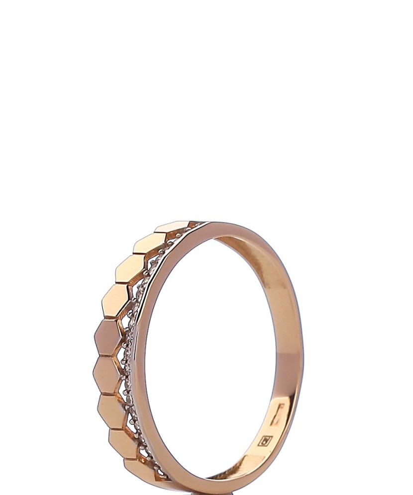 Gold ring with zircons