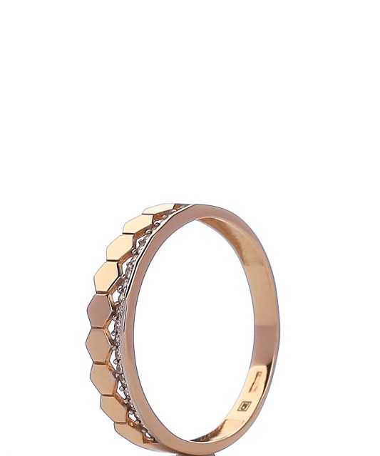 Gold ring with zircons
