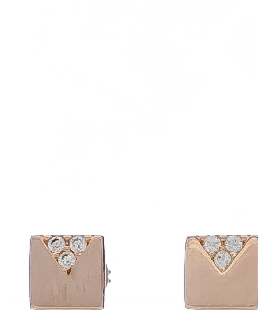 Gold earrings with zircons