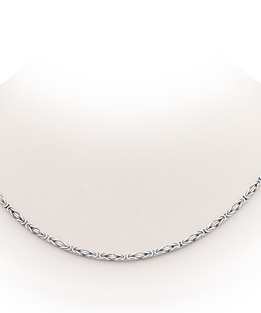 Sterling silver chain plated with rhodium"Royal Python"