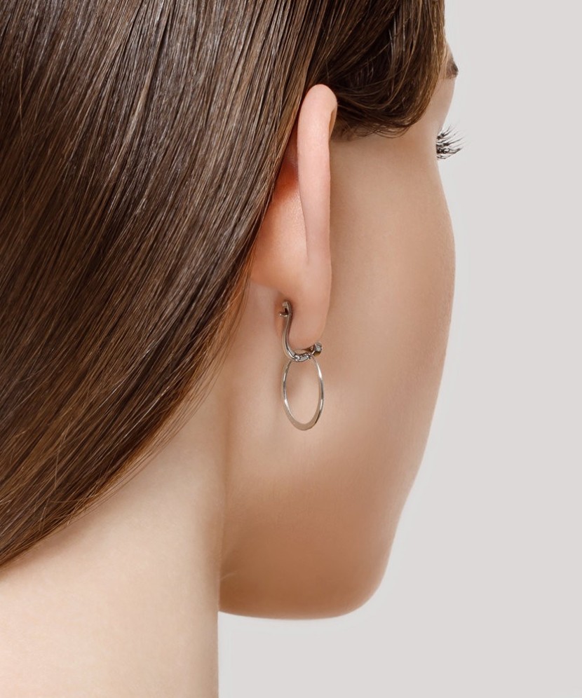 Sterling silver earrings with zircons