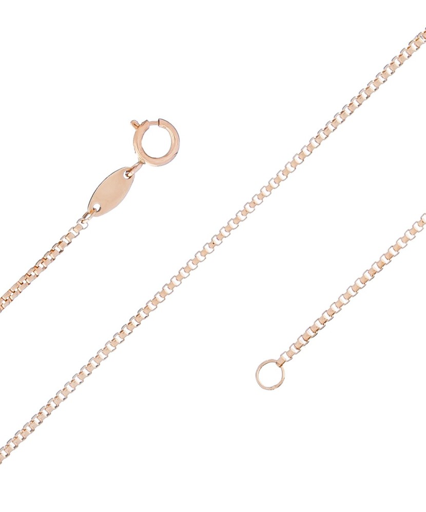 Solid gold chain "Box" 1.2mm