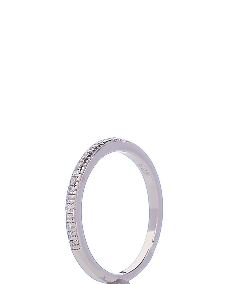 Sterling silver ring with zircons