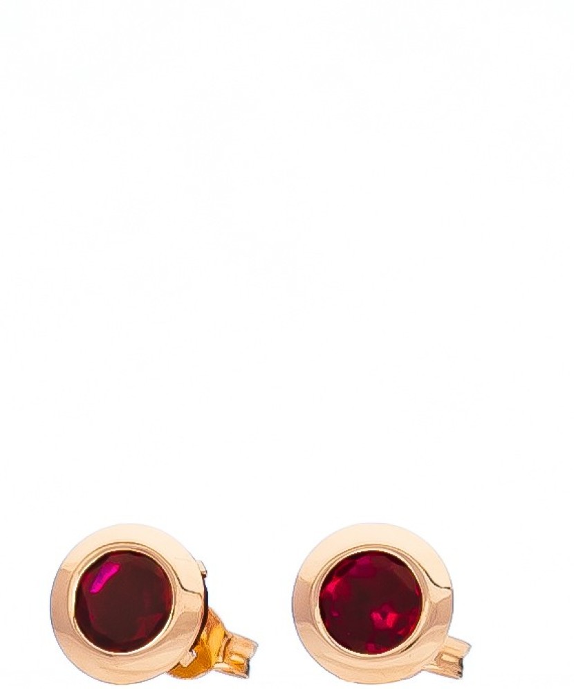 Gold earrings with zirconium