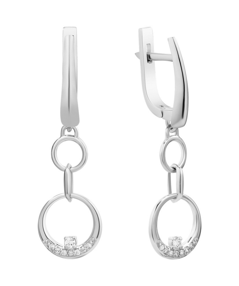 Sterling silver earrings with zircons