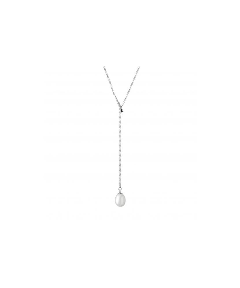 Sterling silver chain with pearl pendant