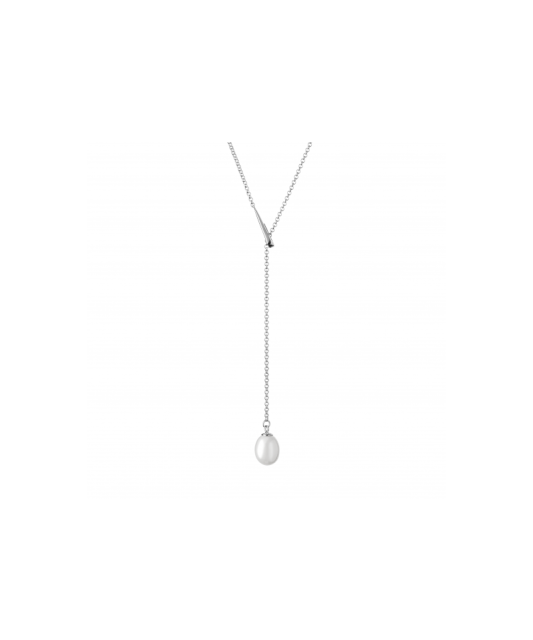 Sterling silver chain with pearl pendant