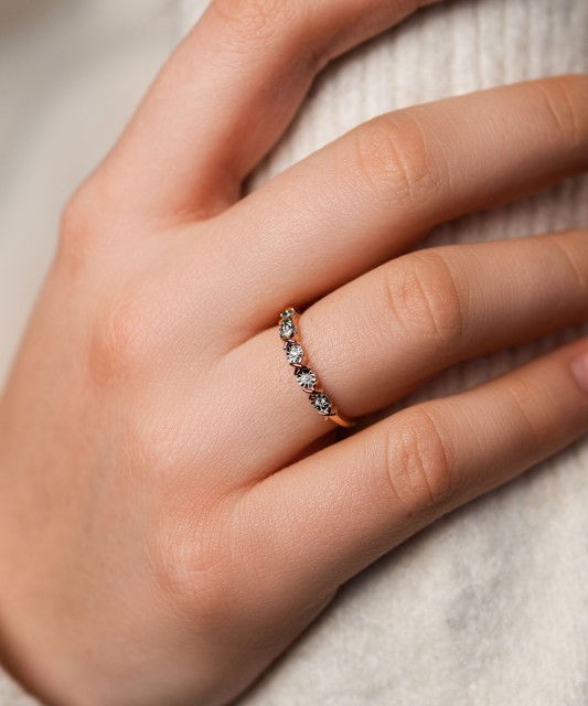 Auksinis žiedas su briliantais - Auksiniai Žiedai su brangakmeniais - Goldinga