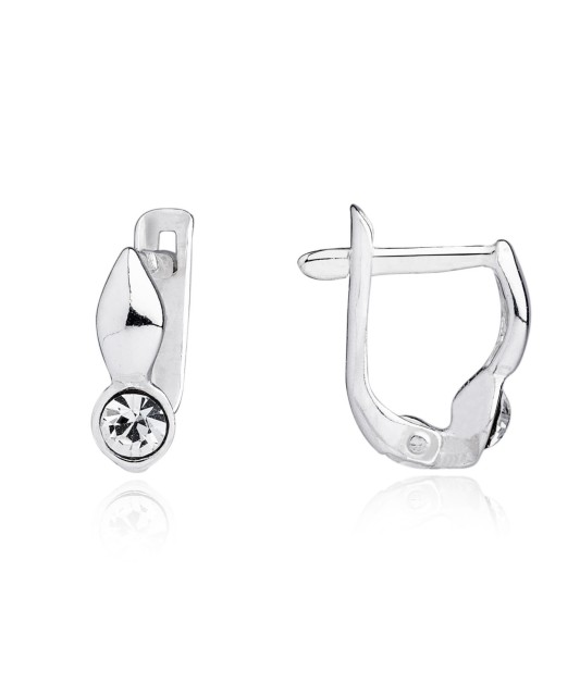 Sterling silver children's earrings with zircons