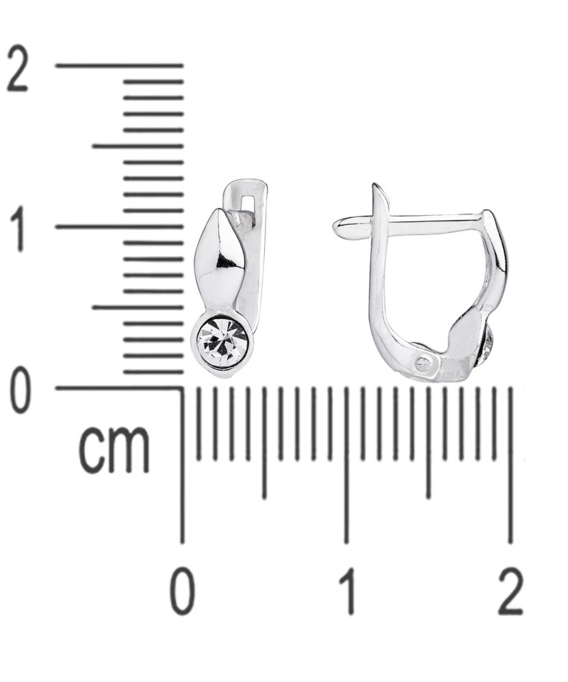 Sterling silver children's earrings with zircons