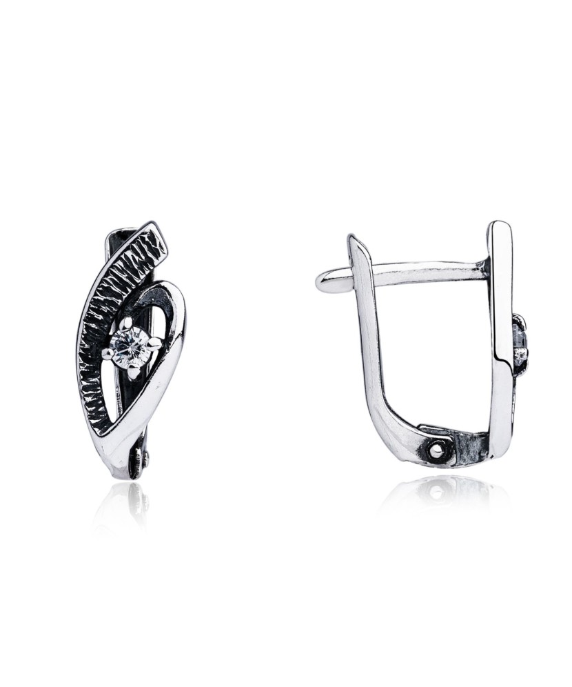 Sterling silver earrings with zircons