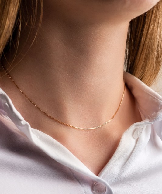 Auksinė vientisa grandinėlė "Box" - Auksinės grandinėlės - Goldinga