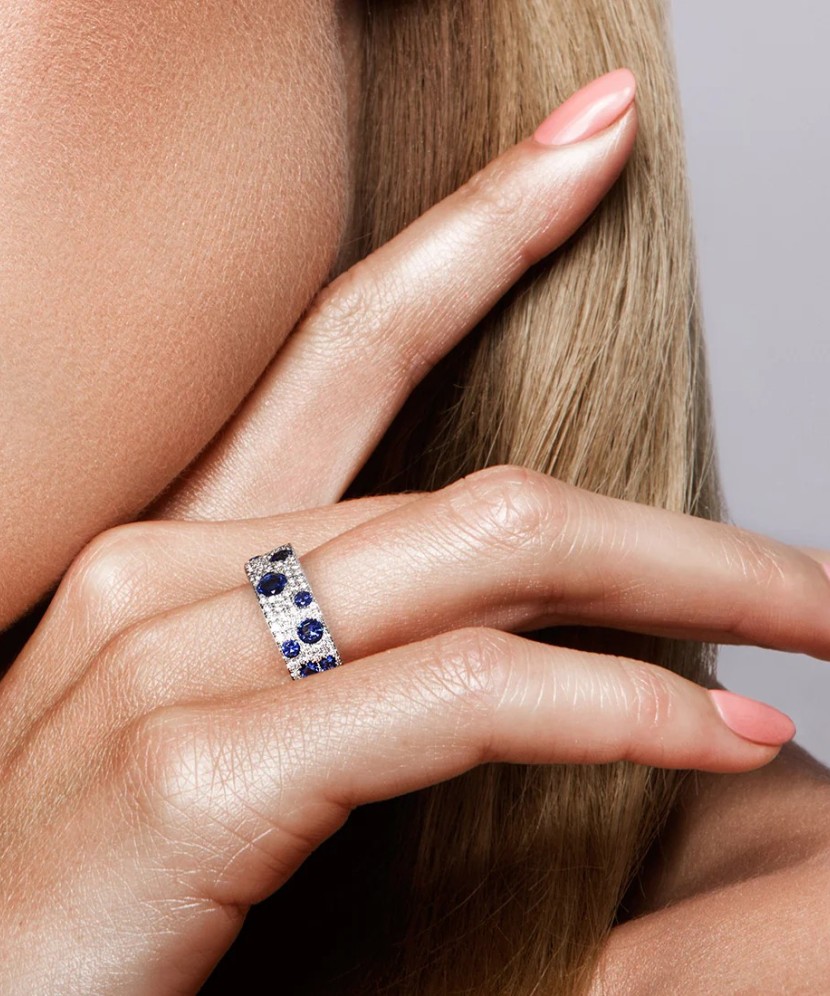 Sidabrinis žiedas su cirkoniais - Sidabriniai žiedai - Goldinga