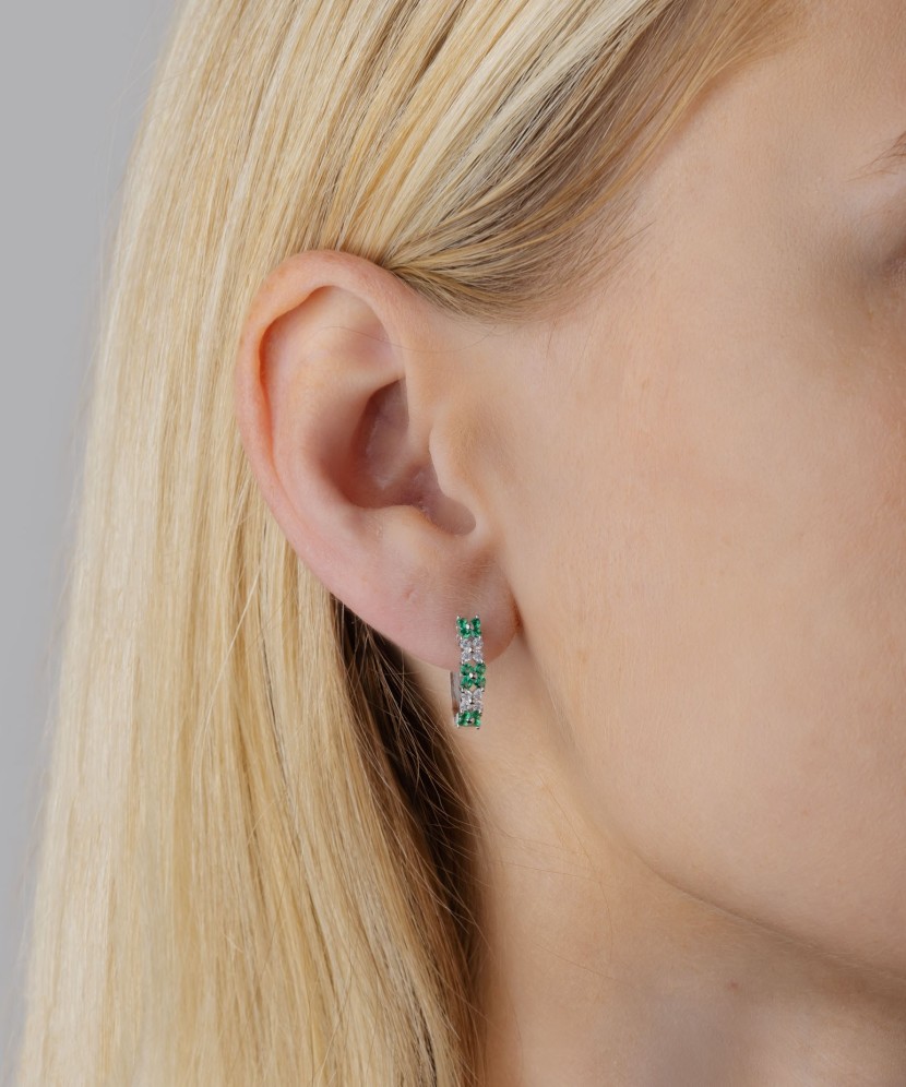 Sidabriniai auskarai su cirkoniais  - Goldinga