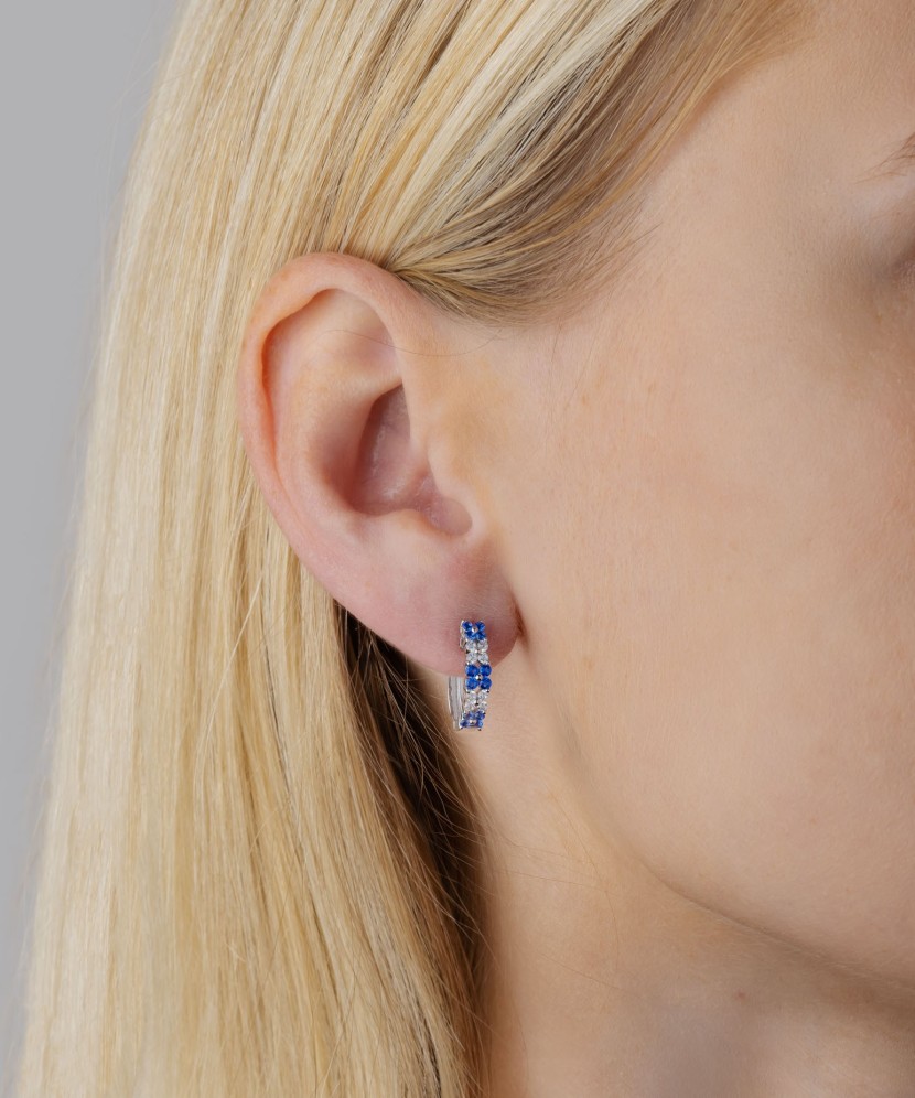 Sterling silver earrings with zircons