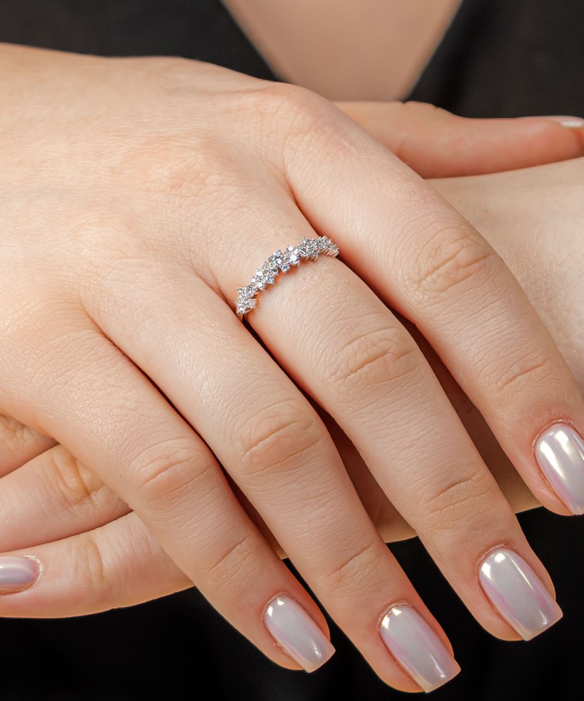 Sidabrinis žiedas su cirkoniais  - Goldinga