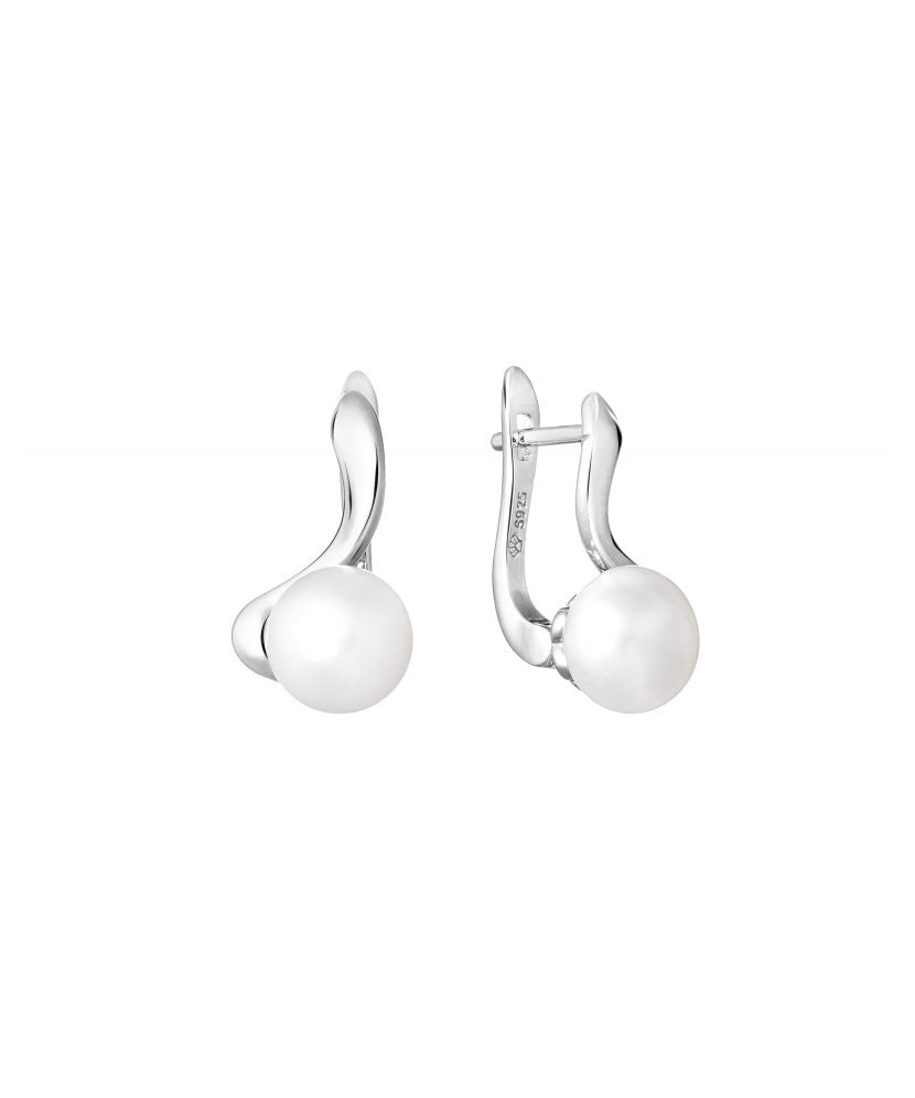 Sidabriniai auskarai su natūraliais perlais - Auskarai su perlais - Goldinga