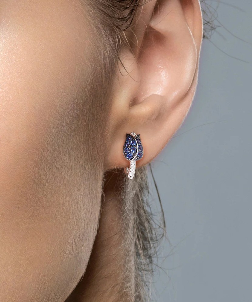 Sterling silver earrings with zircons