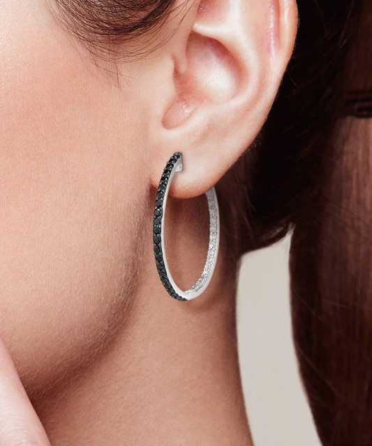 Sterling Silver earrings with zircons and spinels