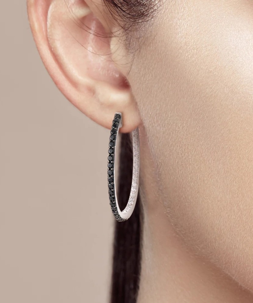 Sterling Silver earrings with zircons and spinels