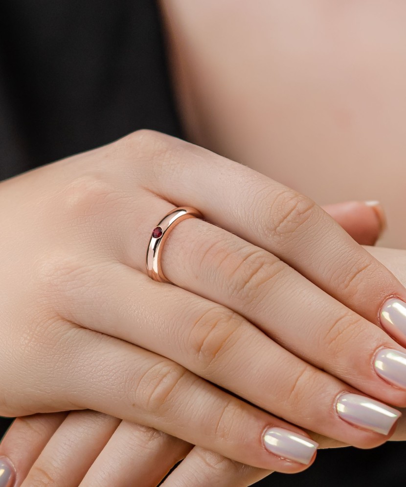 Gilded Sterling Silver ring with zircons