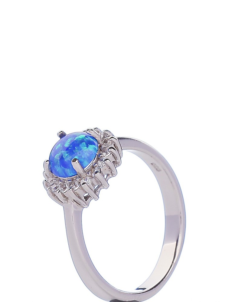 Sterling silver ring with opal