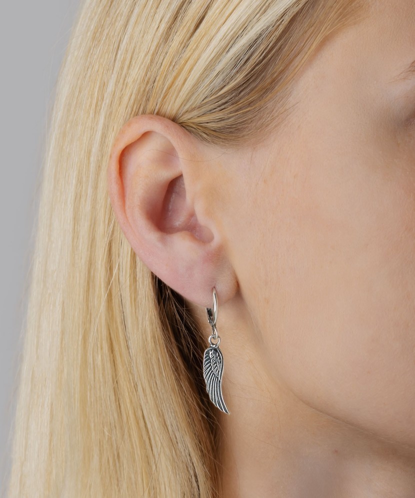 Sterling silver earrings "Angel wings"