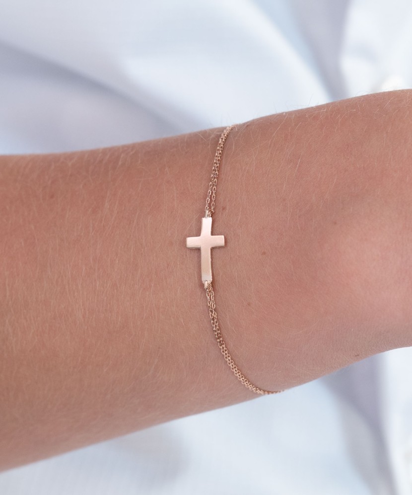 Gold bracelet "Cross"