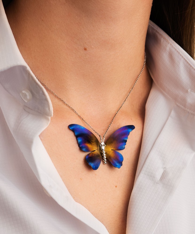 Sterling silver chain with pendant "Butterflies"