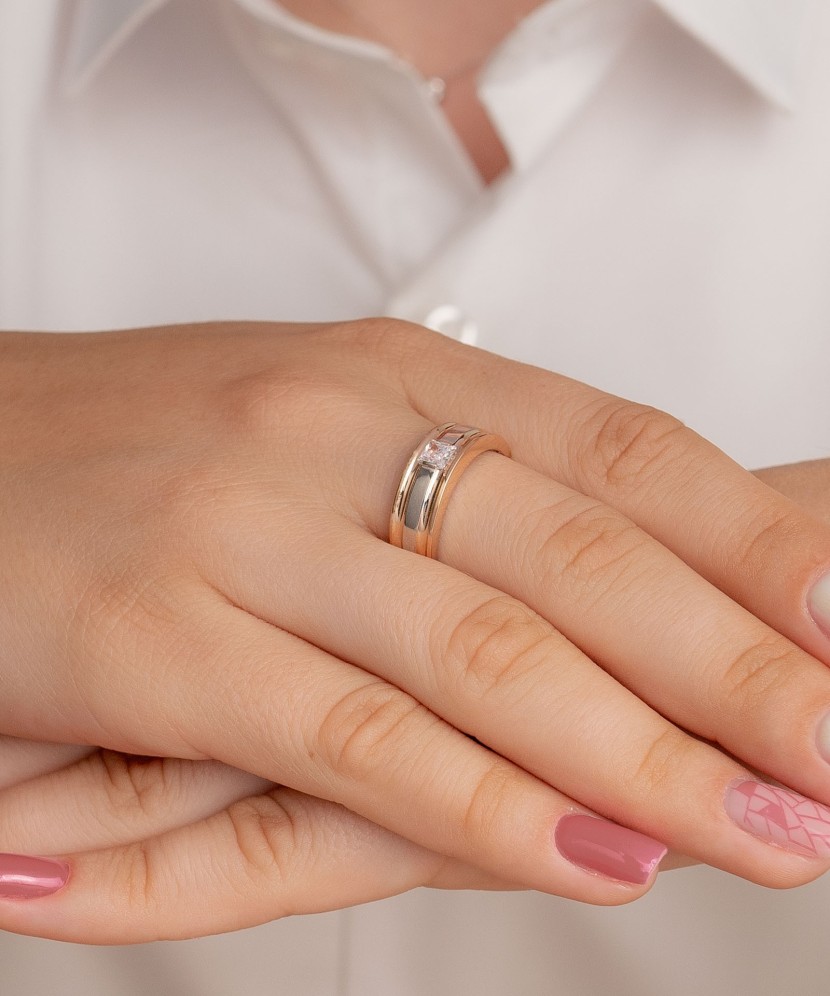 Auksinis žiedas su cirkoniu  - Goldinga