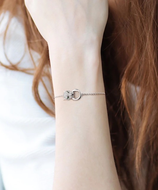 Sterling Silver bracelet with zircons and spinels