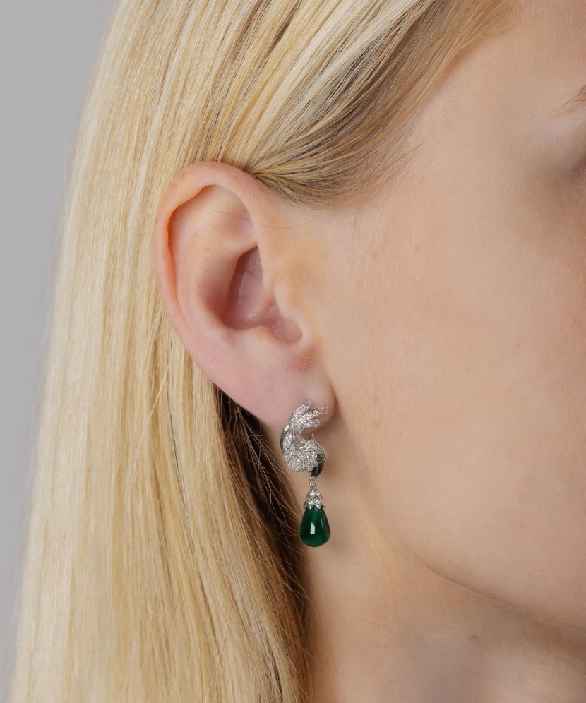 Sterling Silver earrings with zircons and spinels