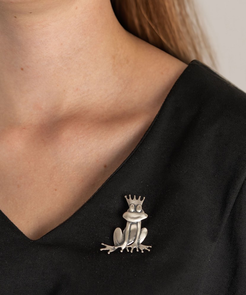 Sterling silver  brooch "Frog"