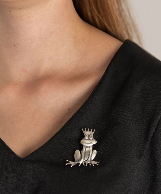 Sterling silver  brooch "Frog"